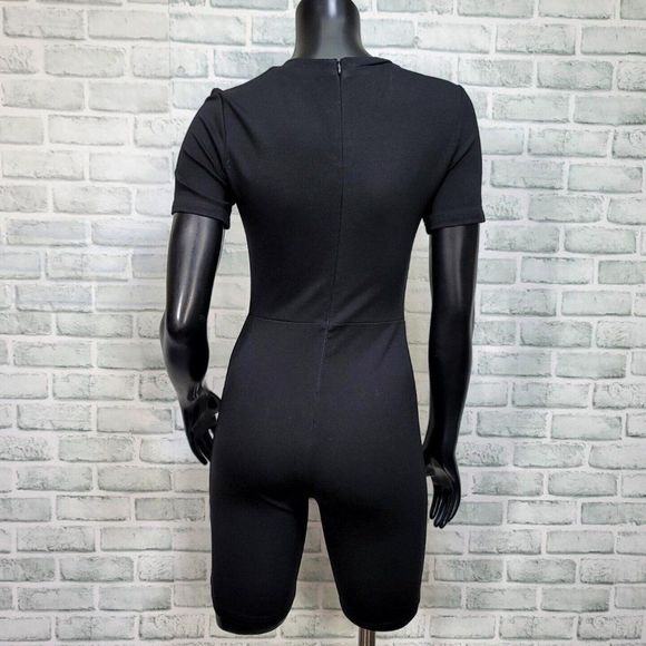 GRLFRND Womens XS Black Joni Romper Short Form Fitted Ponte Jersey Knit - Picture 7 of 8